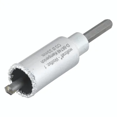 Produktbild von wolfcraft GmbH 3893000, Einzelbild, Bohrer, Mauerziegel, Gipskarton, Kachel, Edelstahl, Hartmetall-beschichtetes Wolfram (TCC), Sechskantschaft