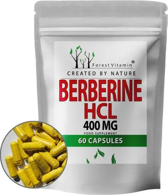 Produktbild von Berberin HCl 400 mg - 60 Kapseln - Berberine - Wurzelextrakt - Forest Vitamin
