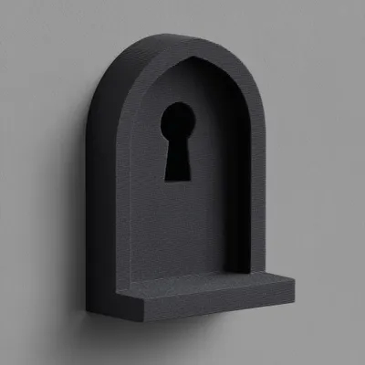 Produktbild von Decords 3D-Wandregal – Schlüsselloch-Nischenregal, 13 cm