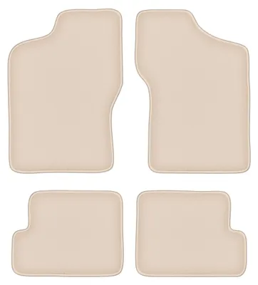 Productafbeelding van Velours automatten voor Fiat Cinquecento 1991-1998 (hatchback) – 4-delig, beige, op maat – Wielganizator FORTUNA