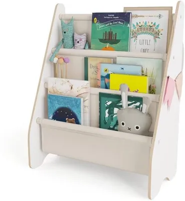 Produktbild von Azomor® Holz Kinderbuchregal mit sicherem Design für Kinderzimmer