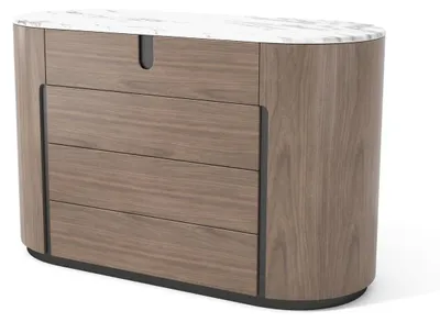 Obrázok produktu pre Komoda FURNLUX Silario, farba: hnedá a čierna, rozmer: 120 x 76 x 50 cm