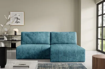 Produktbild von Intenso Modular Cord Ecksofa mit Schlaffunktion BERGE, Blau