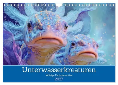 Produktbild von Unterwasserkreaturen - Witzige Fantasiemotive (Wandkalender 2027 DIN A4 quer), CALVENDO Monatskalender