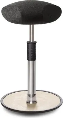 Produktbild von Sitz- Stehhocker Free Tall Triangel kvadrat Divina Mel. Anthrazit chr. /creme.