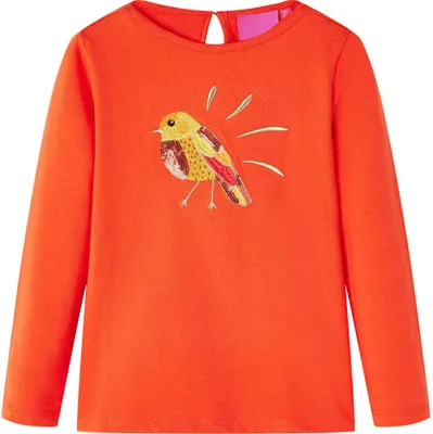 Produktbild von "2026 Promotion" Kinder-Langarmshirt - Gute Qualität - Dunkelorange 116 - Langarmshirts MM295