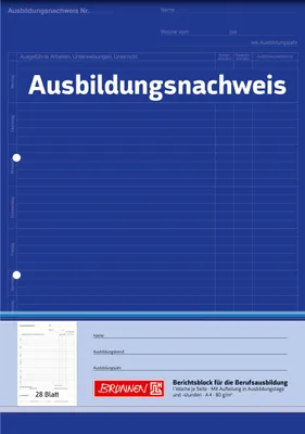 Immagine prodotto di BRUNNEN 1042572 Blocco di registrazione dell'allenamento A4 1 settimana per pagina, suddivisa in giorni e ore di allenamento, con domenica, pagina sinistra come pagina destra blu