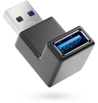 Produktbild von deleyCON USB 3.0 Winkel Adapter 90° A-Stecker auf A-Buchse