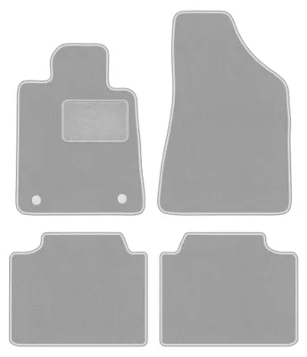 Productafbeelding van Velours automatten voor Renault Safrane 1992-2000 (liftback) – 4-delig, grijs, op maat – Wielganizator OSLO