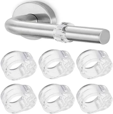 Produktbild von Türstopper 6 Stück Türstopper für Griffe, Türstopper für Griffe aus PVC, transparenter Gummi-Schutzpuffer für Wände und Möbel
