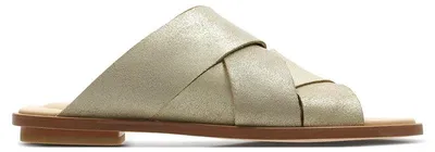 Produktbild von Clarks Women's Willow Art elegante silberne Leder-Flip-Flops 37