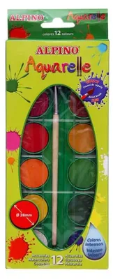 Image de set aquarelle avec pinceau junior 13 pièces