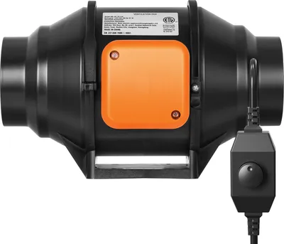 Zdjęcie produktu dla Wentylator rurowy SucceBuy, 102 mm, 129,7 CFM, zmienna prędkość, cichy do chłodzenia