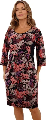 Image de Robe pour femme avec manches 3/4 et encolure ronde. Taille : L