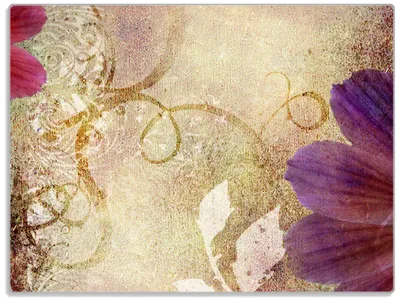 Produktbild von Wallario Glasunterlage, Schneidebrett aus Glas, Größe 30 x 40 cm, Motiv Harmonien in lila