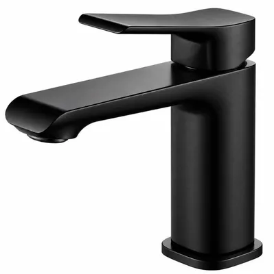 Immagine prodotto di Miscelatore monocomando per lavabo, 86 mm, finitura nera opaca, in ottone