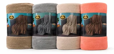 Produktbild von Premium Kuscheldecke 150x200 cm – Samtweiche Wohndecke & Tagesdecke in 5 Trendfarben, Farbe:Beige