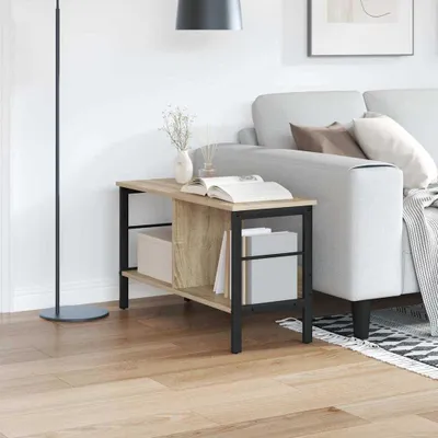 Obrázek produktu pro Maison Exclusive – Knihovna se 2 policemi, rozměry 82 x 32 x 47 cm, materiál: dřevotříska, Imitace: sonoma dub