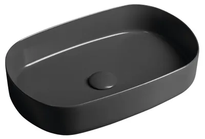 Produktbild von Isvea INFINITY OVAL Aufsatzwaschbecken 55x36cm, Anthrazit