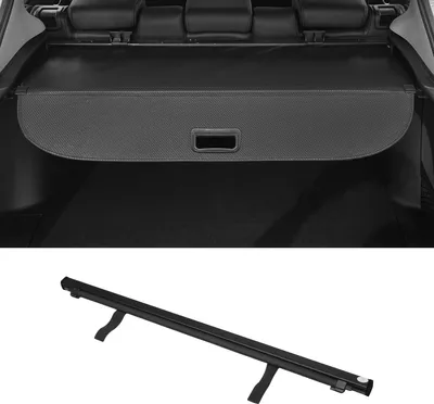 Image de Cache-bagages rétractable pour coffre de voiture pour Skoda Yeti 2014-2021 Étagère de coffre arrière Pare-soleil de sécurité pour bagages coffre confidentialité Noir brillant