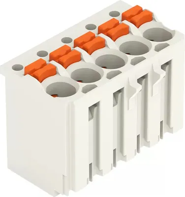 Produktbild von WAGO 1-Leiter-Federleiste;Drücker;Push-in CAGE CLAMP®;lichtgrau 2091-1125