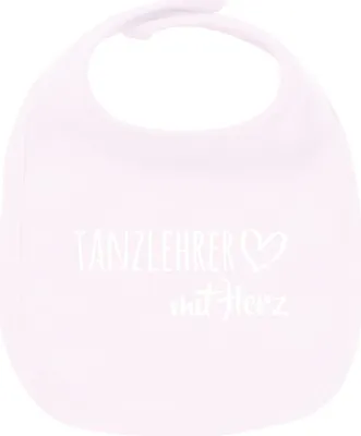 Produktbild von Huuraa Unisex Babylatz Tanzlehrer mit Herz Geschenk Babypink  Baumwolle Tanzlehrer Mitbringsel