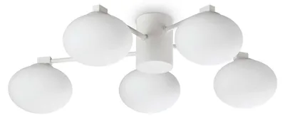 Produktbild von Zeitgenössische Deckenleuchte Hermes Metall Weiß 5 Lichter G9 28W 3000K Ip20