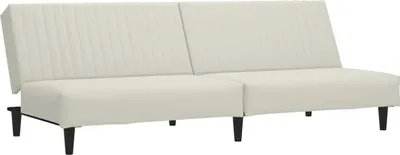 Produktbild von vidaXL Schlafsofa 2-Sitzer Creme Samt