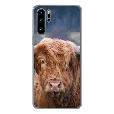 Produktbild von MuchoWow® Handyhülle Schutzhülle Hülle für Huawei P30 Pro Schottischer Highlander - Hörner - Berg Silikon Softcase Handy Hülle - Schutzdeckel