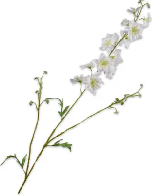 Produktbild von Silk-ka Künstliche Blume – Seidenblumen, Delphiniumzweig, cremeweiß, 101 cm