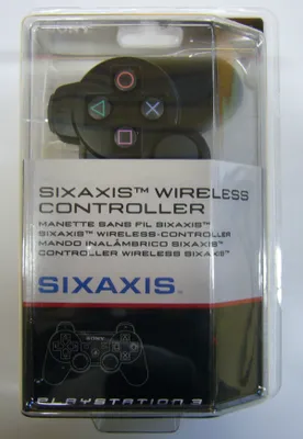 A packaged PlayStation 3 controller.