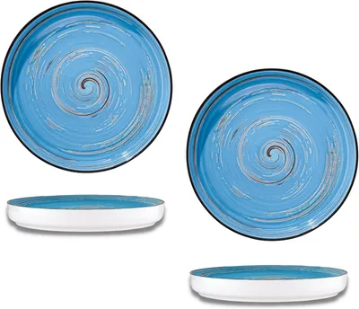Produktbild von Wilmax Teller 23 cm 2er-Set Blau aus Porzellan