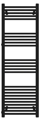 Produktbild von Badheizkörper Schwarz matt 500 x 1500 mm – Handtuchheizkörper mit Seitenanschluss, Anschluss 900 mm, 616 Watt, ohne Heizstab