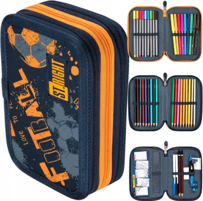 Image de 47 pcs. Trousse à plumes 3 compartiments Porte-plume Etui à crayons Sac