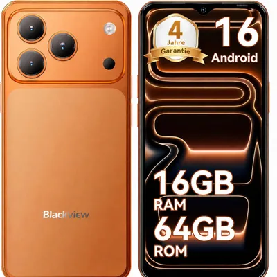 Produktbild von 2026 Blackview WAVE 7C Handy Ohne Vertrag, 6.56", Android16, 16GB+64GB/2TB TF, Face ID, 5000mAh, 32MP, Dual-SIM, WiFi 5, IP54, KI-generiertes Bild