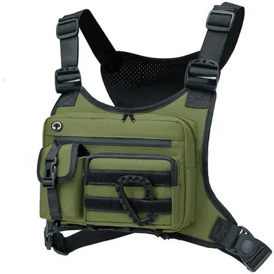 Obrázek produktu pro Zelená pánská taška 27 × 17 × 5 cm – outdoorová taška, multifunkční sportovní taška