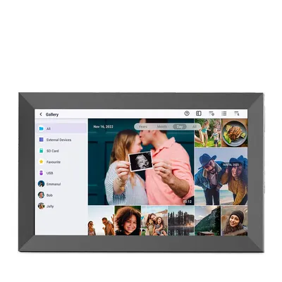 Produktbild von PRIXTON Digital Bilderrahmen Prado XL mit WLAN und Mobile App, 15,6-Zoll-Touchscreen Full HD, 1 GB RAM / 32 GB Flash-Speicher, 2 Lautsprecher, Schwarz