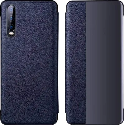 Zdjęcie produktu dla Etui z klapką i funkcją uśpienia Smart View Cover Etui z etui ochronnym Etui na książkę Akcesorium składane kompatybilne z Huawei Mate 20 Lite Blue