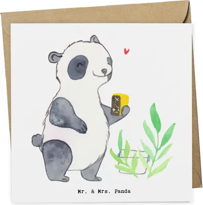 Produktbild von Mr. & Mrs. Panda Grußkarte Panda Geocaching - Weiß - Geschenk, faltkarte, Glückwunschkarte, GPS Schnitzeljagd, Schatzsuchen, Opencaching, anlasskarte, Klappkarte