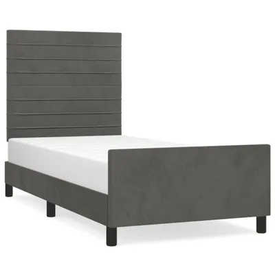Obrázok produktu pre vidaXL Rám postele bez matraca tmavosivý 100x200 cm zamat