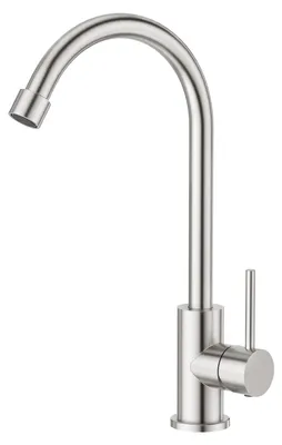Immagine prodotto di Rubinetto per acqua fredda da cucina, girevole a 360°, acciaio inossidabile spazzolato