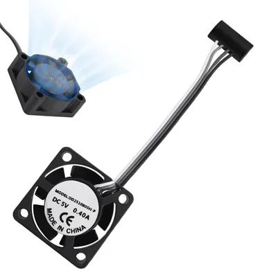 Hotend-Kühlventilator, ABS, schwarz, 2,5x2,5 cm, für Bambu Lab P1P/P1S
