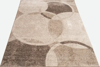 Image de Tapis salon à poils courts vintage motifs géométriques modernes marron beige dimensions 60 x 100 cm