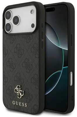 Produktbild von Handyhülle für iPhone 18 Pro Max / 17 Pro Max, Guess 4G Small Classic Logo mit MagSafe, Schwarz