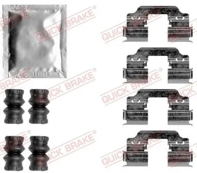 Produktbild von QUICK BRAKE 109-1858 Zubehörsatz Scheibenbremsbelag Hinten passend für MERCEDES-BENZ M-Klasse (W166) GL (X166) GLE Coupe (C292)