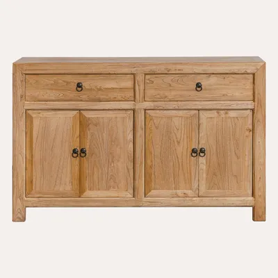 Immagine prodotto di KEYHOMESTORE | Credenza in Legno Naturale Stile Vintage 150x40x90H