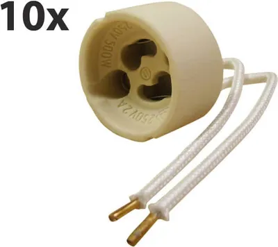Produktbild von 10er Pack GU10 Fassungen Keramik 230V