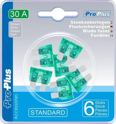 Image de Fusibles à lame standard 30A vert 6 pièces sous blister