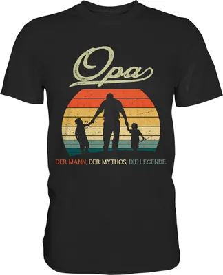 Produktbild von Opa Enkelkinder Großvater Geschenk Vatertag T-Shirt – Black / S