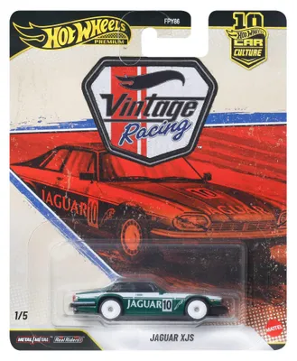 Produktbild von Hot Wheels Car Culture, Premium-Die-Cast-Spielzeug Jaguar XJS im Maßstab 1:64, Vintage-Rennauto zum Sammeln, Fahrzeug, 3 Jahr(e), Kunststoff, Mehrfarbig